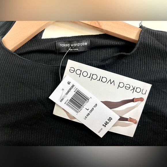 NWT- Naked Wardrobe Long Sleeve Crop- Large - Picture 3 of 4